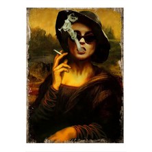 Bedeko Monalisa Marla Singer Dekoratif Ahşap Tablo 35 cm x 50 cm