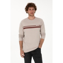 U.S. Polo Assn. Erkek Regular Fit Bisiklet Yaka Taş İnce Sweatshirt 50313801-VR049