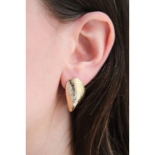 Gold Deniz Kabuğu Parlak Küpe