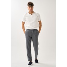 Smart Casual Dokulu Pantolon