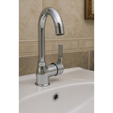 Qmix PİRİNÇ GÖVDE LÜX DELTA BANYO LAVABO BATARYASI KROM RENK
