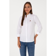 U.S. Polo Assn. Kadın Beyaz Uzun Kollu Basic Gömlek 50308038-VR013