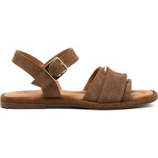 Kadın Sandalet RC-25Y-001-R29624 John May Tütün Süet