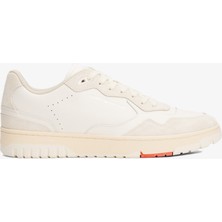 Tommy Jeans Leather Logo Basketball Erkek Beyaz SNEAKER.Z00