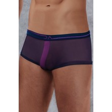 Doreanse Erkek Modal Lacivert Transparan Mini Paça Boxer 1586