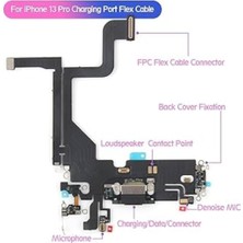 Iphone 13 Pro Uyumlu Şarj Soketli Mikrofon Film Flexi Bordu - Yeşil