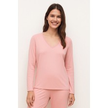 Kadın Silver Pijama Üstü Pembe