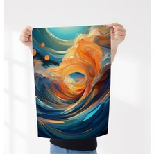 Çerçevesiz Poster, Dijital Baskı Soyut Dalgalar Poster,modern, Soyut, Minimalist Poster