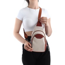 Silver & Polo Bej - Taba SP959 Kadın Bel Çantası