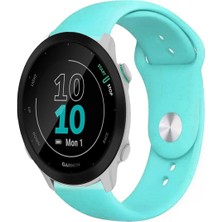 Garmin Forerunner 55 ile Uyumlu Kordon Yumuşak Dokulu Esnek Jel Silikon Kayış
