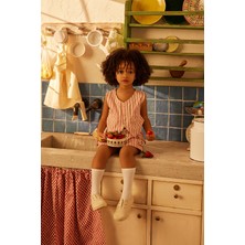 Kırmızı Çizgili Mini Etek