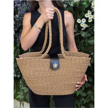 MaVaux Sardinia Handmade Hasır Tote Çanta Şık Görünüm ve Modern Koleksiyon Yazın Modası