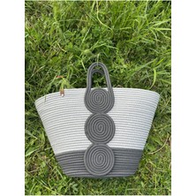 Vanillia Büyük El Yapımı Jüt Plaj Çantası