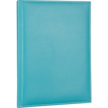 2K 2026 YENİ YIL Tarihli Günlük Çizgili Ajanda Diplomat Deri Kapak 17*24 cm. Turkuaz