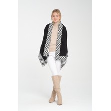 T-Crazy Knitwear Bohem Kışlık Triko Şal, Çift Katlı ve Çift Taraflı Triko Örme Omuz Şal