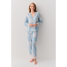 Suwen Magnolia Gömlek Yaka Pijama Takımı