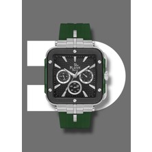 Platin Pierre HDS-PL-1044GD-J10 Silikon Kordon Fonksiyonları Aktif Kare Erkek Kol Saati