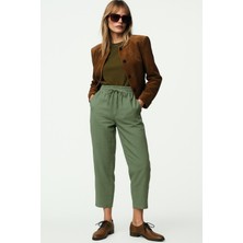 Gabardin Ipli Paça Lazerli Pantolon