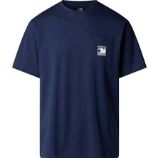 The North Face M Mountaın Logo Relaxed S/s Pocket Tee Erkek Tişört NF0A8E3M8K21