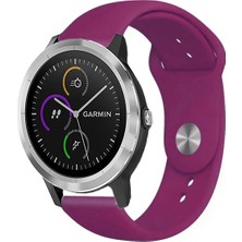Garmin Vivoactive 3 ile Uyumlu Kordon Yumuşak Dokulu Esnek Jel Silikon Kayış