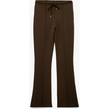 Beli Bağlamalı Nervürlü Ispanyol Paça Eşofman Altı