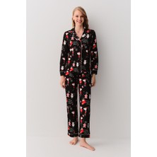 Suwen Lulusu Gömlek Yaka Pijama Takımı