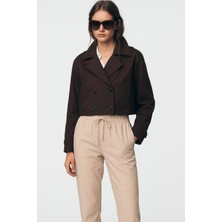 Gabardin Ipli Paça Lazerli Pantolon