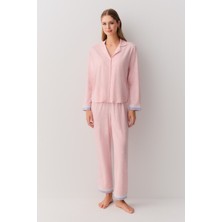 Suwen Pointy Gömlek Yaka Pijama Takımı