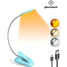 Glocusent Şarjlı LED Masa, Kitap Lambası Çalışma, Okuma, Tamirci Ergonomik Esnek Şarjlı Type C