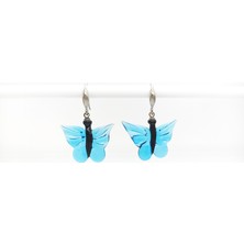 Hanecambaz Kelebek Kolye Murano Cam El Yapımı