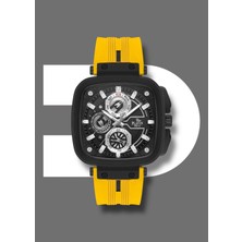 Platin Pierre PL-1038GD-ZR2 Silikon Kordon Fonksiyonları Aktif Kare Erkek Kol Saati