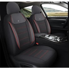 Renault Fluence Araçlara Uyumlu Oto Koltuk Kılıfı Seti - Yıldız Serisi - Kırmızı