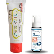 Jack And Jill Çilek Aromalı Diş Macunu 50 ml + Hediye Diş Beyazlatıcı Köpük