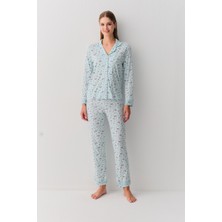 Suwen Young Mother Gömlek Yaka Pijama Takımı