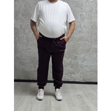 Black Steel 15000-BATTAL Erkek Lastikli Bel ve Paça Pantolon Bordo Gabardin Kumaş Casual Model
