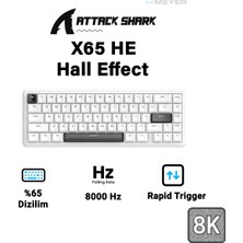 Attack Shark X65 He Hall Effect Rapid Trigger Mekanik Klavye [8k Manyetik Switch]
