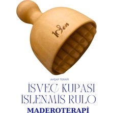 1Sen Art Beauty Maderoterapi Isveç Kupası Işlenmiş Rulo Ahşap Masaj Aleti