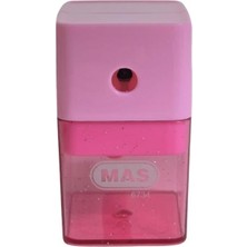 Mas Masa Tipi Metal Kollu Büyük Pembe Kalemtraş 6734