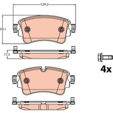 Arka Fren Balatası Trw Audi A4 Audi A5 Audi A6 Volkswagen Touareg
