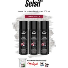 Selsil 3'lü Motor Temizleyici Parlatıcı, 500 ml ve Rosie Pamuk