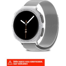 Samsung Galaxy Watch 8 40MM Uyumlu Darbelere Dayanıklı Diamond Taşlı Sert Pc Kasa Koruyucu