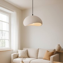 Homing Stone Iskandinav Tarz Dokulu Avize Krem