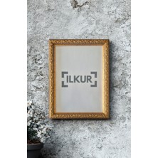 A4 Boyutunda (21X30 Cm) Düz Camlı Yaprak Desenli Çerçeve