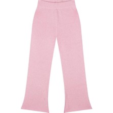 Antebies Pembe Beli Lastikli İspanyol Paça Triko Kız Çocuk Tayt