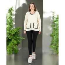 V Yaka Cepli Kazak Ekru