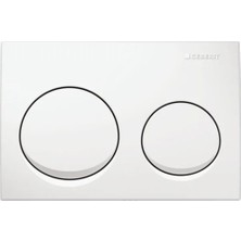 Geberit Kumanda Kapağı ALPHA20 - Çift Basmalı - Beyaz