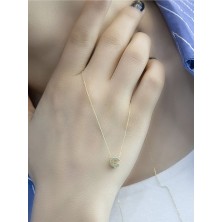 14 Ayar 3 Boyutlu Altın Ç Harfli  Kolye