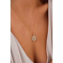 14 Ayar Altın Yaşam Çemberi Kolye