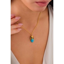 14 Ayar Altın Fatma Ana Eli Kolye