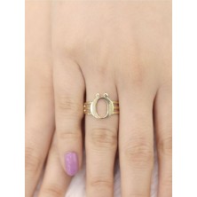 14 Ayar Altın Kaburga Ö Harfli Yüzük